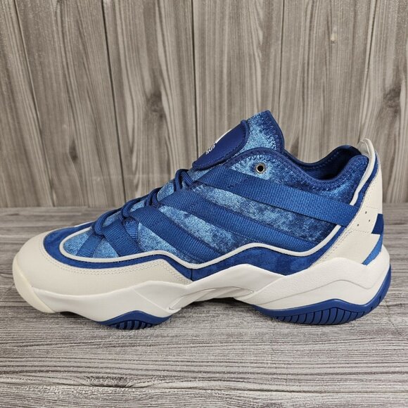 Adidas Kobe Top Ten 2010 Velour Track Suit Blue/White - IE7232 - Men\'s Size 11.5